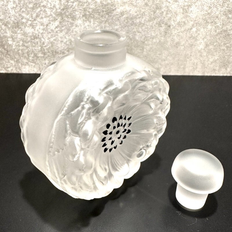 フランス 1931年 アンティーク LALIQUE ラリック ダリア 香水瓶 パフュームボトル 【未使用】【配送料無料】#ol | MF6